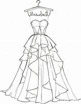 Dress Prom Coloring Pages Drawing Template Wedding Dresses Templates Drawings Sketches Sketch Fashion Draw sketch template