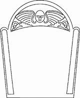 Coloring Pages Coffin Template Gravestone Tombstone Drawing Headstone Printable Getcolorings Getdrawings sketch template