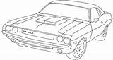 Dodge Challenger Getcolorings Voiture Chargers Carros Rams Colorier Daytona Carscoloring Americaine sketch template