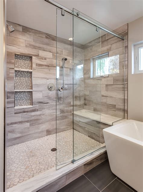gorgeous custom bathroom  extra large shower contemporary