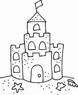 Sandcastle Sand Castle Drawing Sketch Choose Board Preschool Drawings Coloring sketch template