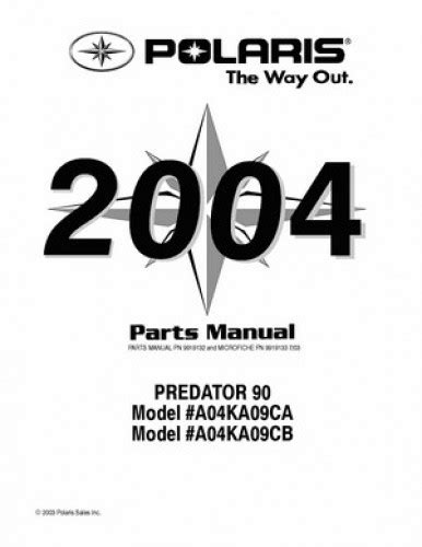 polaris predator  parts manual