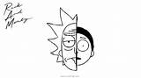 Half Morty Rick Face Coloring Pages Xcolorings 1024px 36k 576px Resolution Info Type  Size Jpeg sketch template