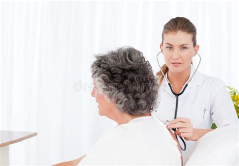 Nurse Taking Care Of Her Patient Stock Image Image Of Healthcare