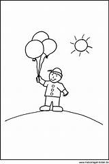 Malvorlage Junge Mensch Ausmalbild Luftballon Ausmalen Spielen Luftballons Erstellen sketch template