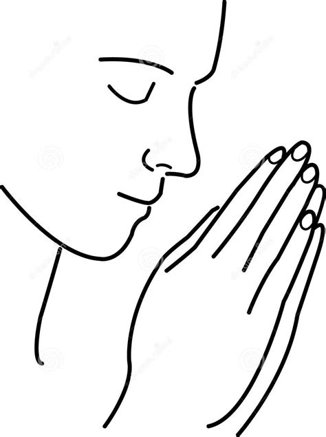 step  step easy simple prayer hand drawing drawing