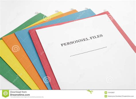 personnel files stock image image  data employer