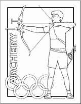 Archery Olympic Olympics Gymnastics Olympiques sketch template