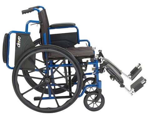 drive medical blue streak wheelchair  flip  desk arm drive medical