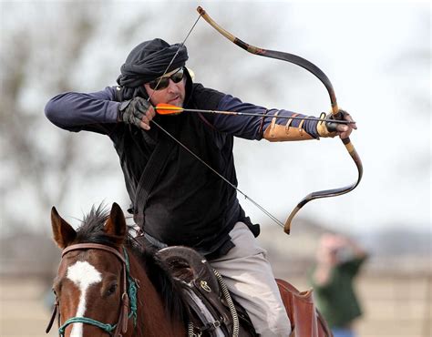 mounted archery takes aim  sa area