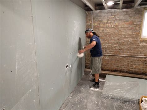 basement drywall mudding  taping  flat remade