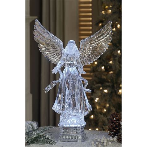 clear winged angel led lighted christmas tabletop decor walmartcom walmartcom