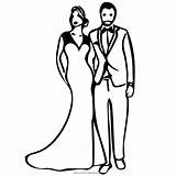 Groom Bride Coloring Couple Drawing Marriage Clipart Silhouette Getdrawings Paintingvalley Getcolorings Icons Results sketch template