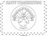 Thanksgiving Coloring Placemat Placemats Printable Place Color Turkey Mat Sheet Printables Pages Activity sketch template