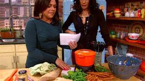 healthier cheese fondue with pretzels and veggies rachael ray show
