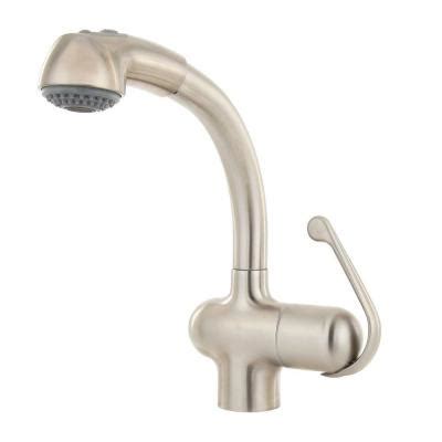 grohe ladylux  single handle pull  sprayer kitchen faucet  stainless steel sd