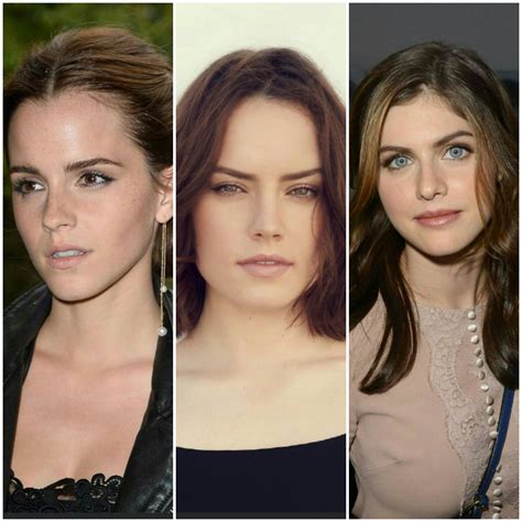 Emma Watson Daisy Ridley Alexandra Daddario Ass