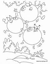 Coloring Plums Plum Pages Dancing sketch template