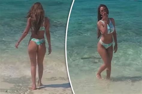 Sexy Weather Girl Yanet Garcia Flashes Bum In Tiny Bikini