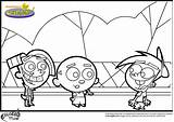 Fairly Coloring Pages Odd Parents Timmy Chester Aj Wanda sketch template