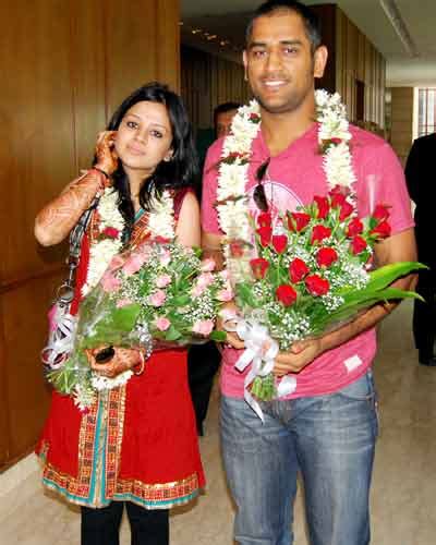 in this file photo mahendra singh dhoni and his wife sakshi are seen