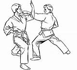 Judo Walki Kolorowanka Martial Druku Shotokan Kidsplaycolor Pokoloruj Coloringpagesfortoddlers sketch template
