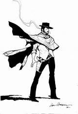 Clint Eastwood Rafael Albuquerque Cowboy Gunslinger Wheelhouse Inspiration sketch template