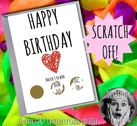 New Scratch Off Cards Happy Birthday Bum Sex Jog On