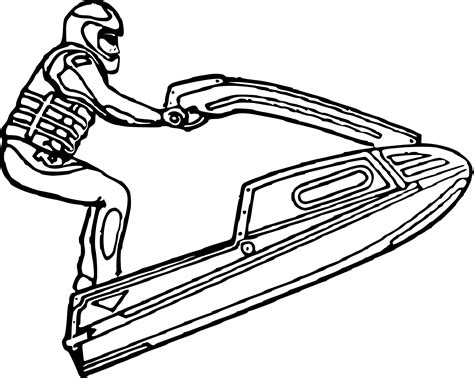 coloriage jet ski  blog dedans dessin de ski greatestcoloringbook