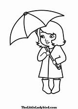 Umbrella Coloring Kids Clipart Colouring Pages Girl Drawing Under Cartoon Clip Printable Cliparts Library Doodle Umbrellas sketch template