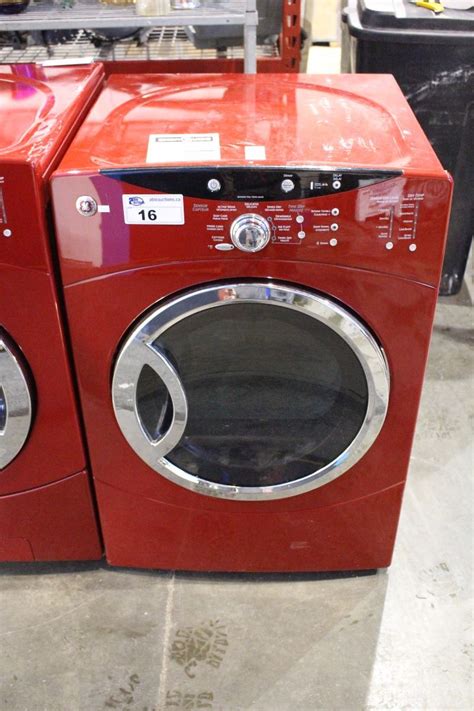 ge front load washer and dryer set red