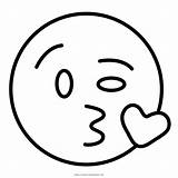 Desenho Beijo Emojis Atividades Cor sketch template
