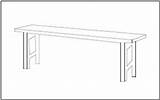 Coloring Bench Furniture Pages Tracing Template Sketch sketch template