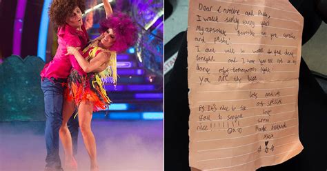 Strictly Come Dancing Caroline Flack Shares Adorable Handwritten