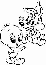 Baby Looney Tunes Coloring Coyote Tweety Pages Wile Squabble Drawing Who Printable Kids sketch template