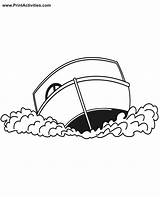 Boat Coloring Motor Pages Boats Clipart Small Popular Library Coloringhome Cargo Ship sketch template