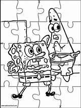 Printable Spongebob Puzzles Kids Jigsaw Cut Activities Coloring Pages Websincloud Printables Choose Board sketch template