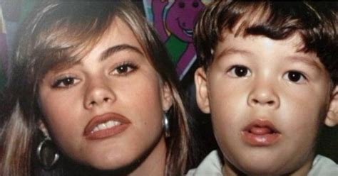 sofia vergara and her son manolo in the 90s picture popsugar latina