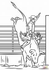 Rodeo Coloring Bull Pages Riding Bucking Printable Horse Print Drawings Easy Color Sheets Supercoloring Kids Cowboy Template Templates Bulls Riders sketch template