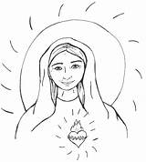 Heart Mary Immaculate Celebrations Feast Summer sketch template
