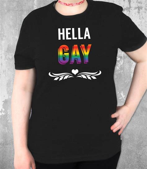 Gay Pride Shirt Hella Gay Lgbtq Shirt Coming Out T Etsy
