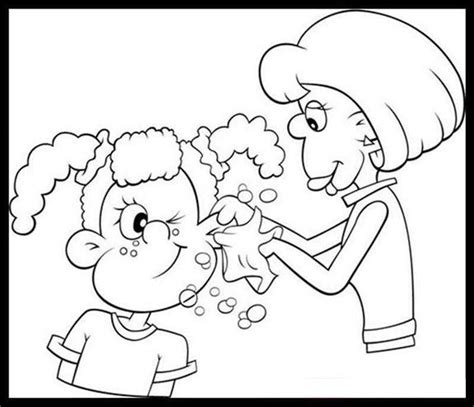 hygiene coloring pages    print