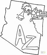 Arizona Coloring Pages State Map Canyon Grand Osu Color Printable Getcolorings Ohio Colorings Flag Getdrawings Categories America North sketch template