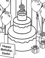 Coloring Pages Birthday Personalized Cake Happy Sweet 16th Ice Cream Getcolorings Template Printable sketch template