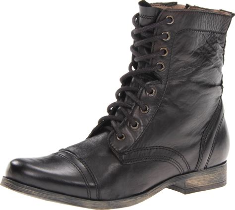 buy steve madden men s troopah lace up boot black leather 8 m us at