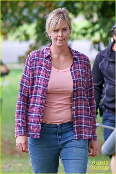 charlize theron hits the park while filming tully photo