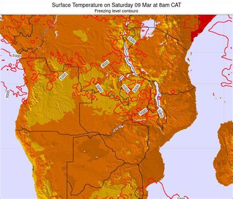 zambia surface temperature  saturday  aug   cat