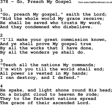 adventist hymnal song   preach  gospel  lyrics  midi mp