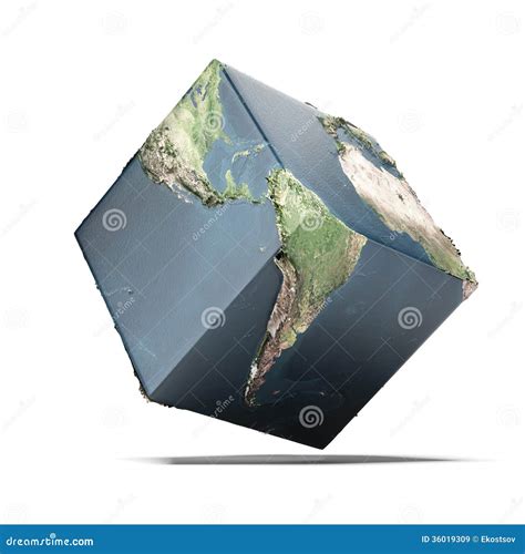 earth cube stock illustration illustration  cube nitrogen