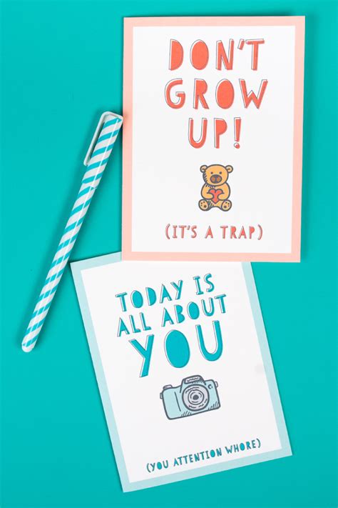 Free Funny Printable Birthday Cards For Adults Eight Designs
